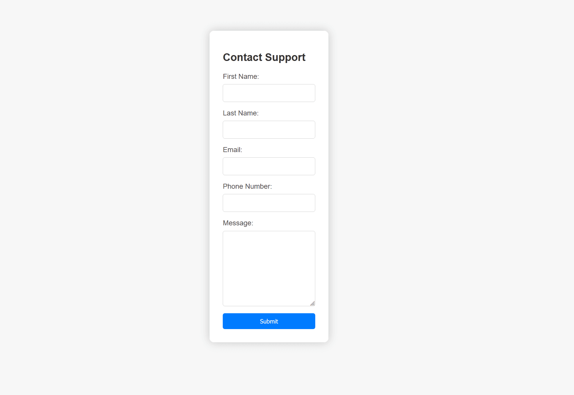Contact form